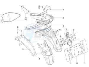 TYPHOON 125 4T 2V E3 (APAC) drawing Rear cover - Splash guard