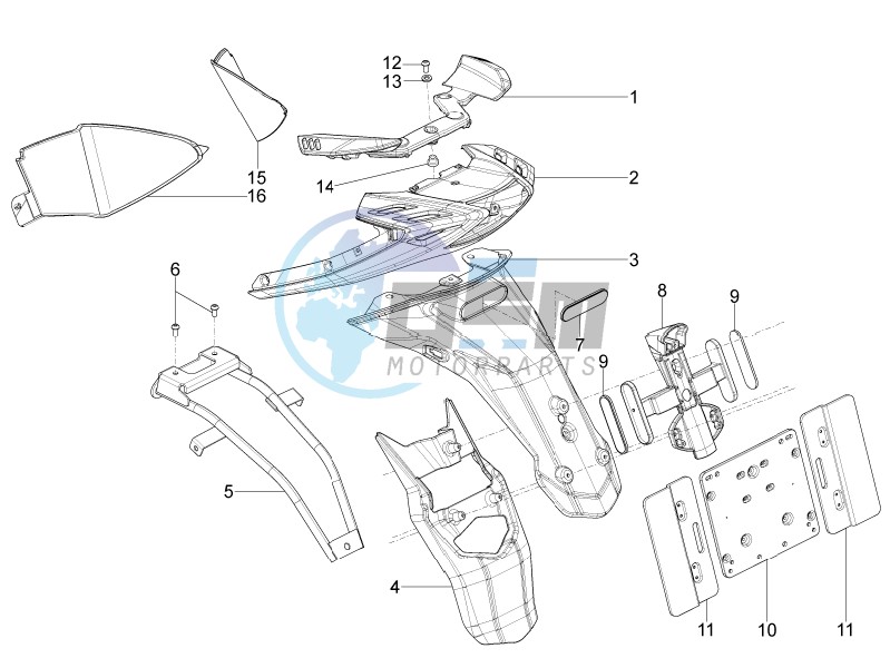 Rear cover - Splash guard