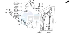 VFR800A drawing RR. BRAKE MASTER CYLINDER