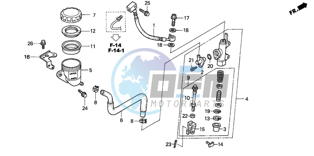 RR. BRAKE MASTER CYLINDER