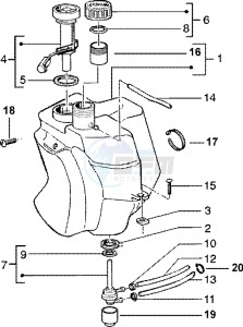 Liberty 125 Leader drawing Fuel Tank