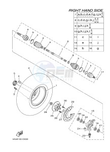 YXR700F YXR7FSPB RHINO 700 SPORTS EDITION (1RB9 1RBA 1RBB) drawing FRONT WHEEL 2