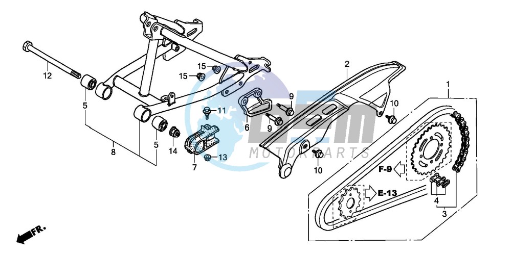 SWINGARM/CHAIN CASE