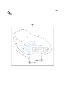 KVF360 4x4 KVF360A9F EU GB drawing Seat