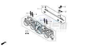 CB900F CB900F drawing THROTTLE BODY (COMPONENT PARTS)