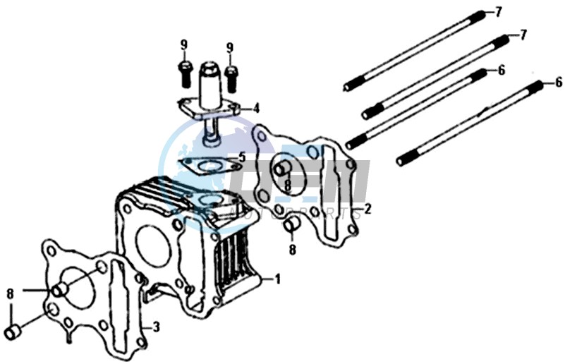 CYLINDER / TOP GASKET / LOWER GASKET