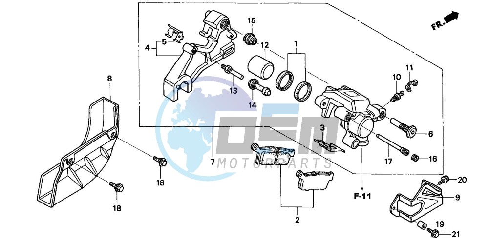 REAR BRAKE CALIPER