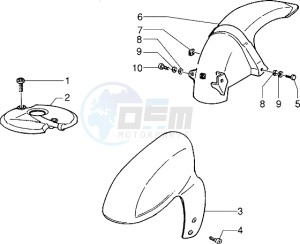 NRG 50 Extreme ZAPC220-210 drawing Front and rear mudguard