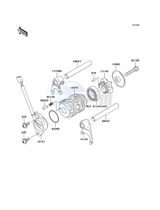 KLX110 KLX110A8F EU drawing Gear Change Drum/Shift Fork(s)