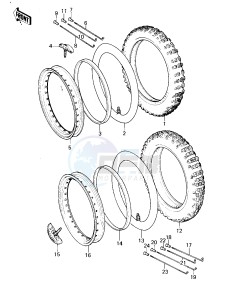 KLX 250 A [KLX250] (A1-A2) [KLX250] drawing WHEELS_TIRES