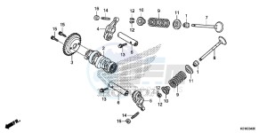 SH125AE SH125A UK - (E) drawing CAMSHAFT/VALVE