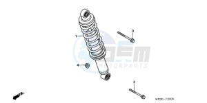 CBR125RWA UK - (E / BLA) drawing REAR CUSHION