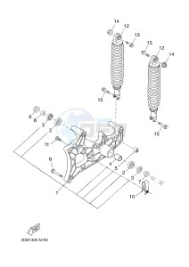 YP125R X-MAX125 X-MAX (2DM5 2DM5) drawing REAR ARM & SUSPENSION