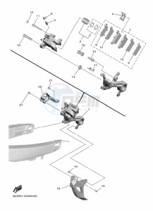 YZ250F (B7BB) drawing REAR BRAKE CALIPER