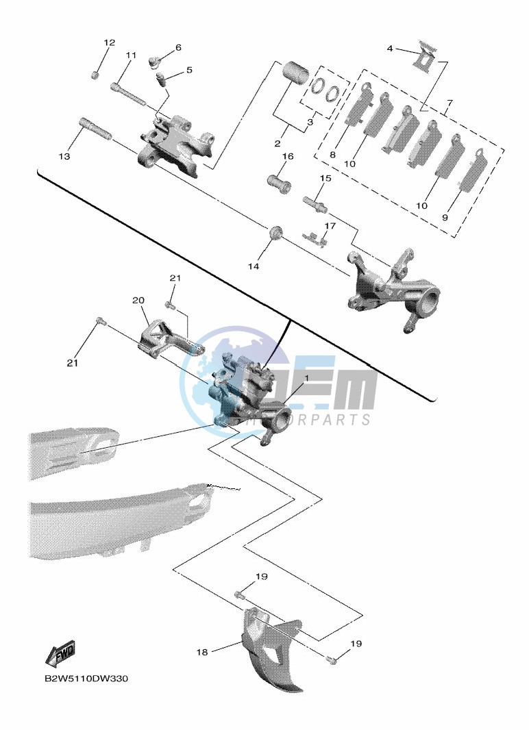 REAR BRAKE CALIPER