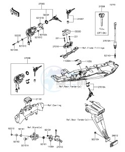 NINJA ZX-6R ABS ZX636FGF FR GB XX (EU ME A(FRICA) drawing Ignition Switch