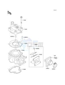 KX 60 B [X60] (B6-B9) drawing CYLINDER HEAD_CYLINDER