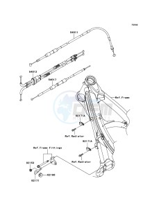 KX250F KX250T7F EU drawing Cables