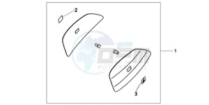 CBF600NA9 Europe Direct - (ED / ABS 25K) drawing 29 LITRE PANNIER COLOUR PANEL SET NH-A84P