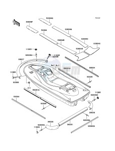 JET SKI STX-12F JT1200D6F FR drawing Pads