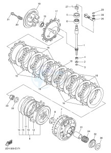 FZ1-S FZ1 FAZER 1000 (2DV6) drawing CLUTCH