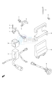 DF 70A drawing PTT Switch/Engine Control Unit