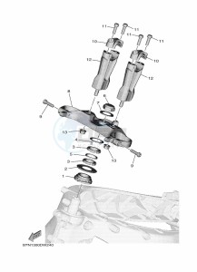 TRACER 9 MTT890 (B5U9) drawing STEERING