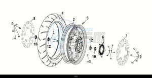 MAXSYM 400I (LZ40W1Z1-EU) (M2) drawing FR. CAST WHEEL