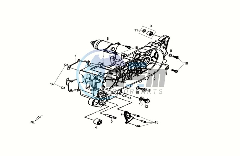 CRANKCASE - STARTER