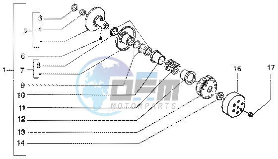 Driven pulley