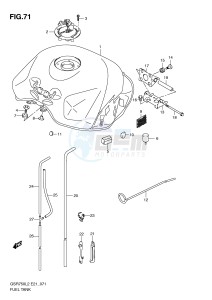 GSR750 (E21) drawing FUEL TANK (GSR750AL2 E21)