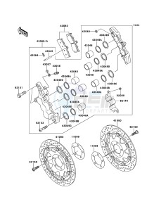 ZRX1200R ZR1200A6F FR GB XX (EU ME A(FRICA) drawing Front Brake