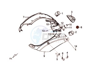 MIO 50 SPORT 45KMH drawing COWLING / TAIL LIGHT / INDICATORS