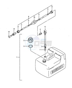 DT 4 drawing Fuel Tank (1993 to 1998)