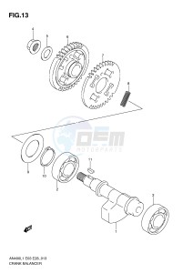 AN400 (E03) Burgman drawing CRANK BALANCER