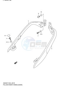 AN250 (E2) Burgman drawing PILLION RIDER HANDLE (SIDE)(MODEL K2)