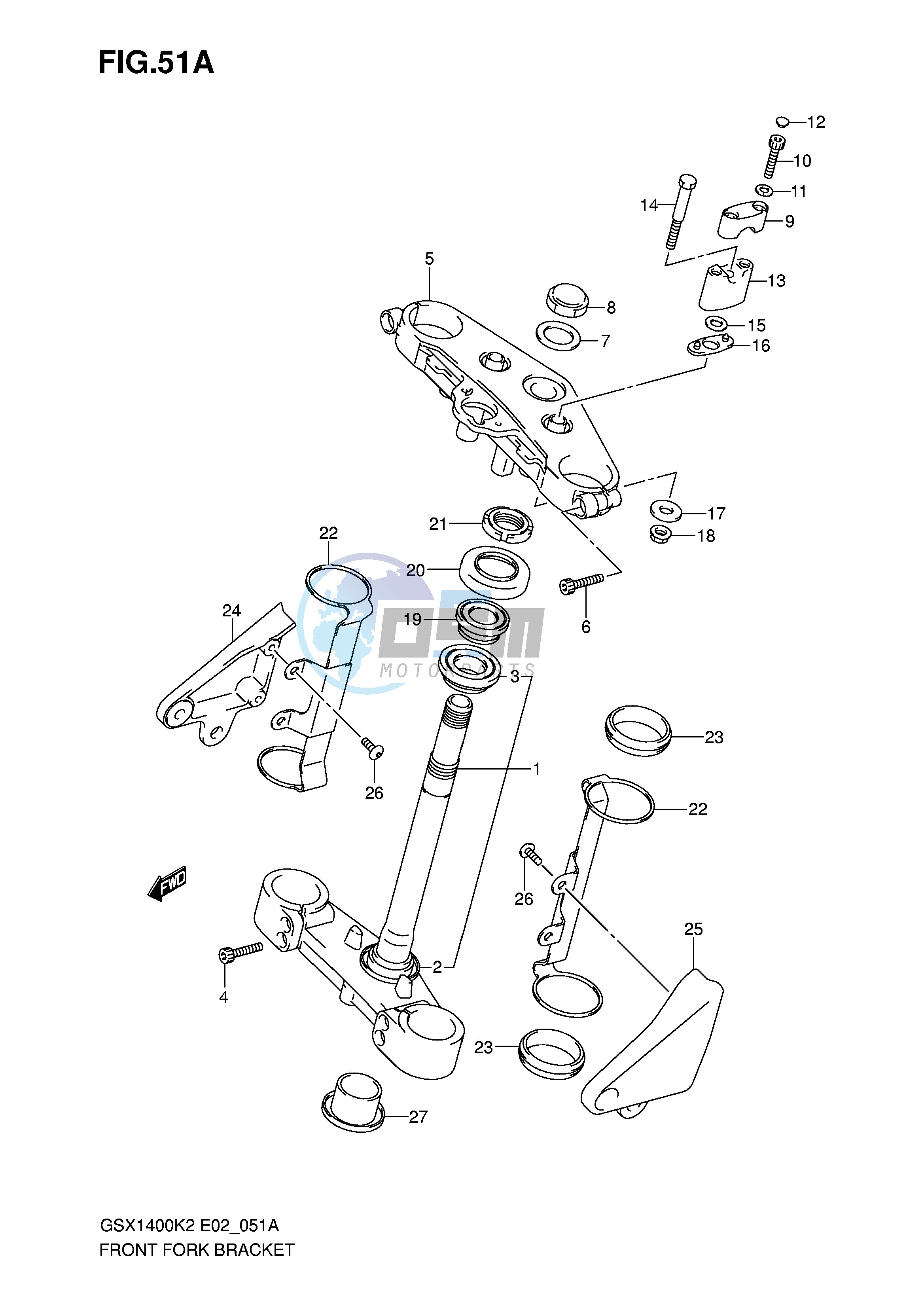 STEERING STEM (MODEL K5)