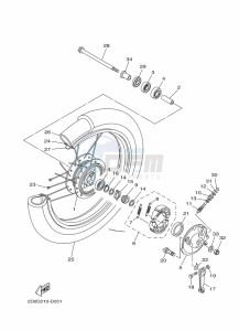 YBR125E YBR125 (BN9C) drawing FRONT WHEEL