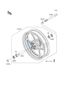 Z750 ZR750LCF UF (UK FA) XX (EU ME A(FRICA) drawing Front Hub