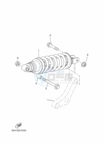 TRACER 7 MTT690 (B4T2) drawing REAR SUSPENSION