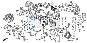 CB13009 Europe Direct - (ED / MME TWO) drawing WIRE HARNESS/IGNITION COIL (CB1300/CB1300A)