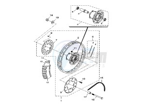 DT R - DT X 50 drawing REAR WHEEL ENDURO