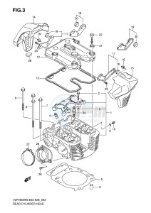 VZR1800 (E3-E28) INTRUDER drawing REAR CYLINDER HEAD