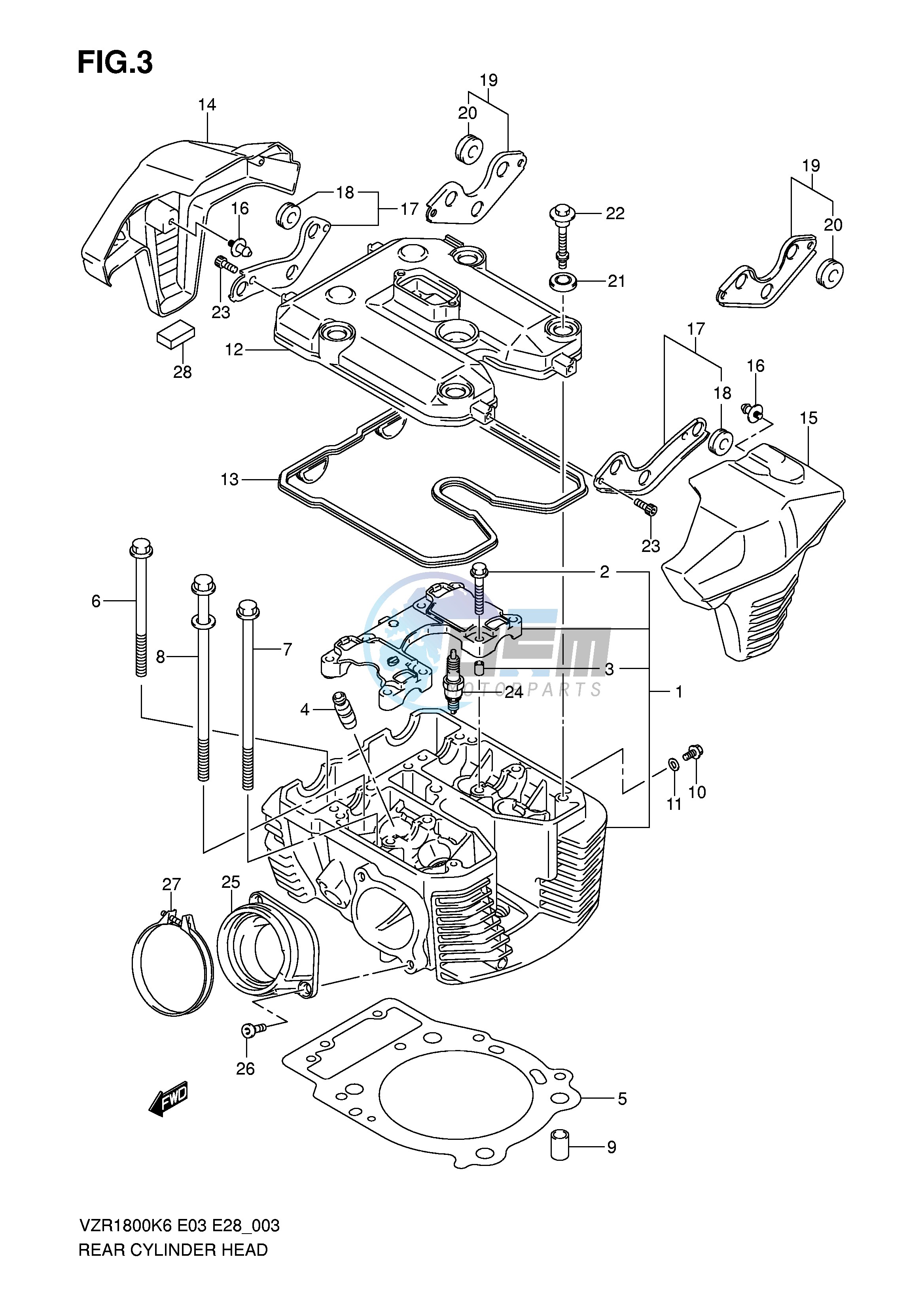 REAR CYLINDER HEAD