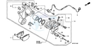 CB1300SA9 Australia - (U / ABS BCT MME TWO) drawing REAR BRAKE CALIPER