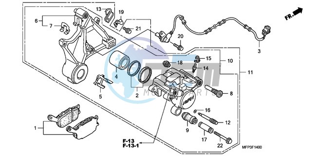 REAR BRAKE CALIPER