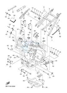 YZ450FX (B917 B918 B919 B919 B91A) drawing FRAME