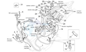 Mojito 125 drawing Electrical system - Retro