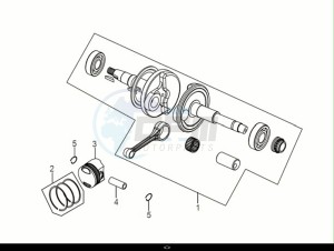 SYMPHONY 50 (XF05W1-IT) (E5) (M1) drawing CRANK SHAFT