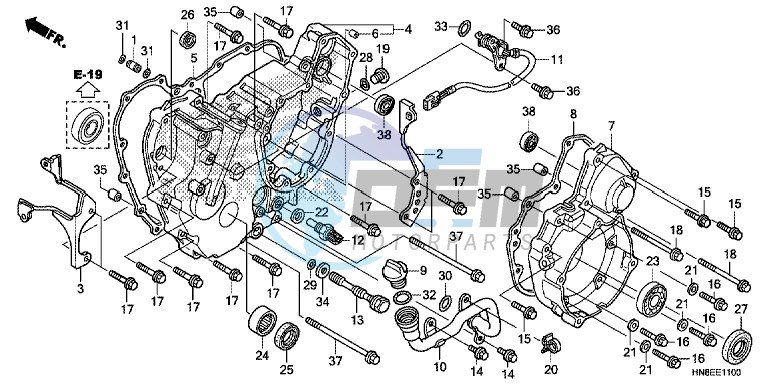 REAR CRANKCASE COVER